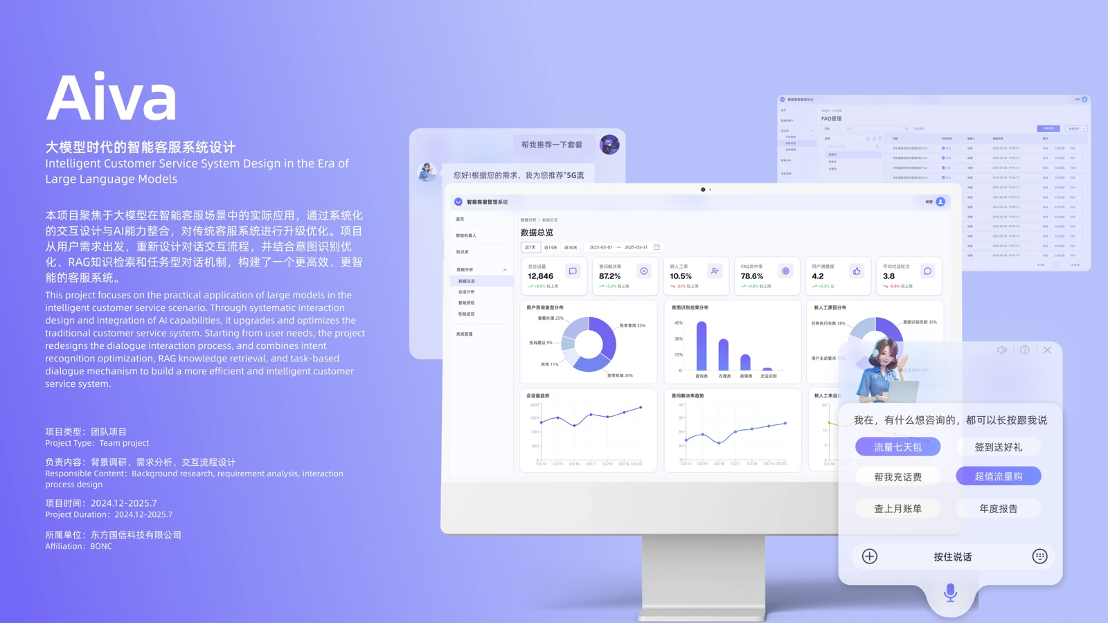 Aiva 大模型时代智能客服系统设计作品集封面